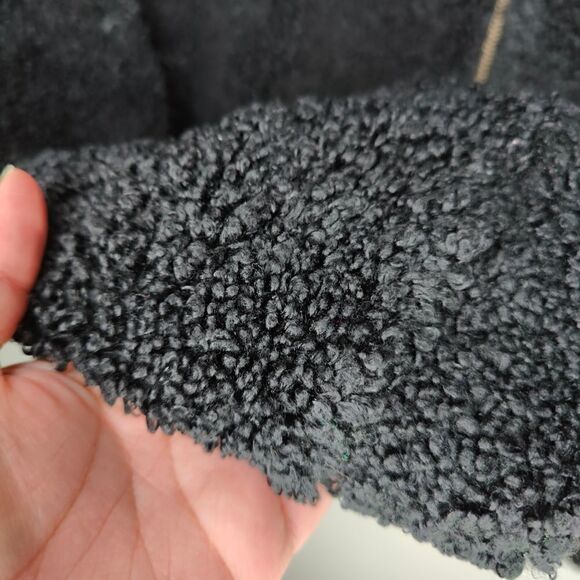 Michael Stars Black Teddy Bomber Jacket - Picture 4 of 9